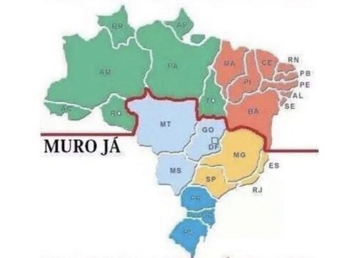 'Muro já': é o que pedem separatistas, depois da fala de Zema