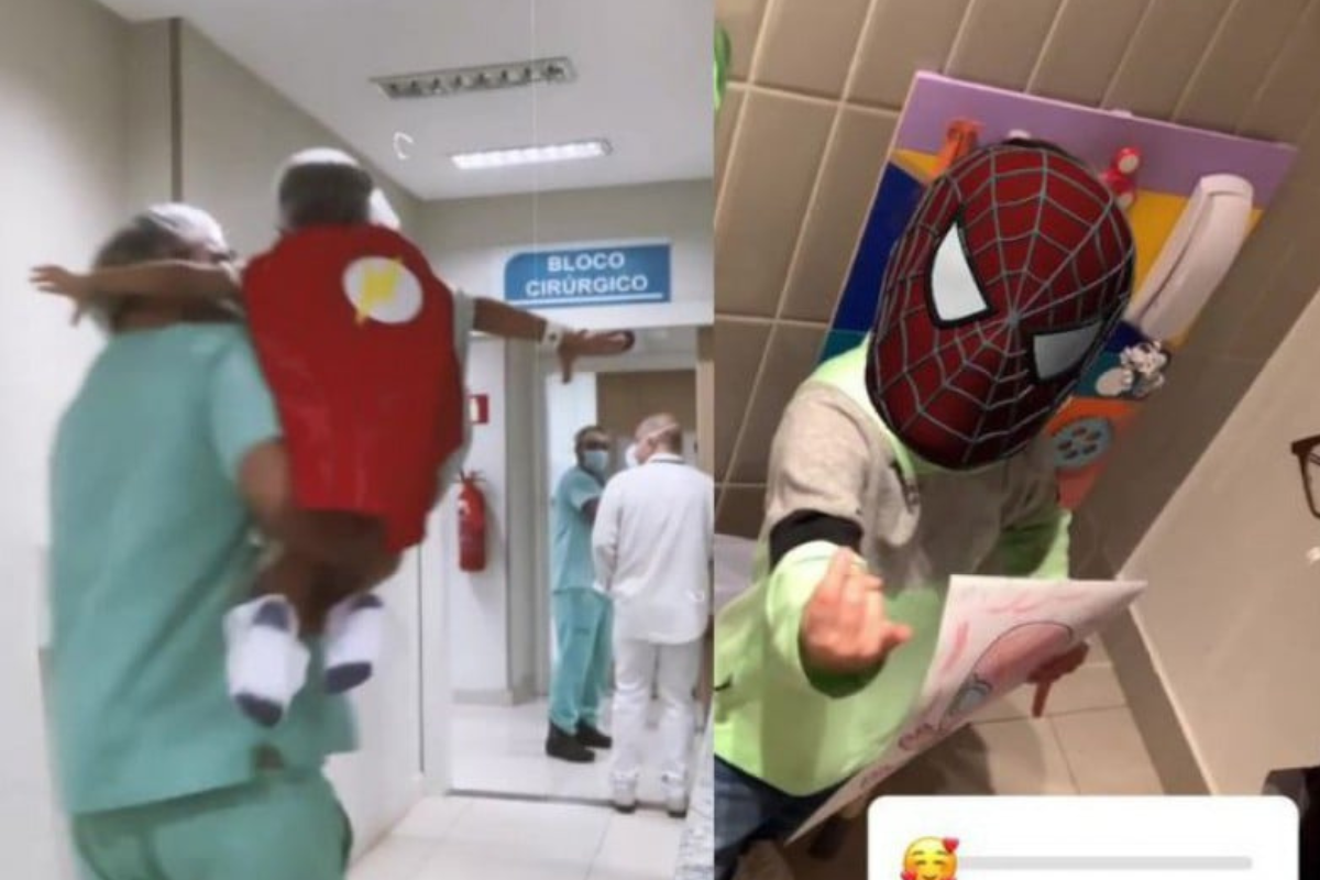 Vídeo: Médico viraliza ao transformar crianças em super-heróis durante cirurgias