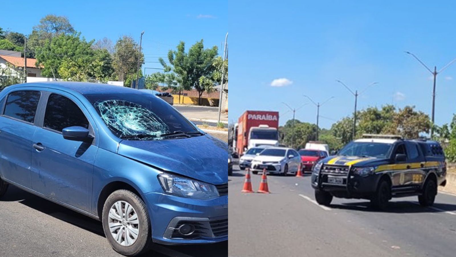 Vídeo: Pedestre morre após ser atropelado por carro na BR-316, zona Sul de Teresina