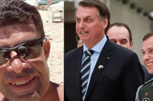 Sargento Reis, Jair Bolsonaro e o tenente-coronel Mauro Cid(Reprodução)