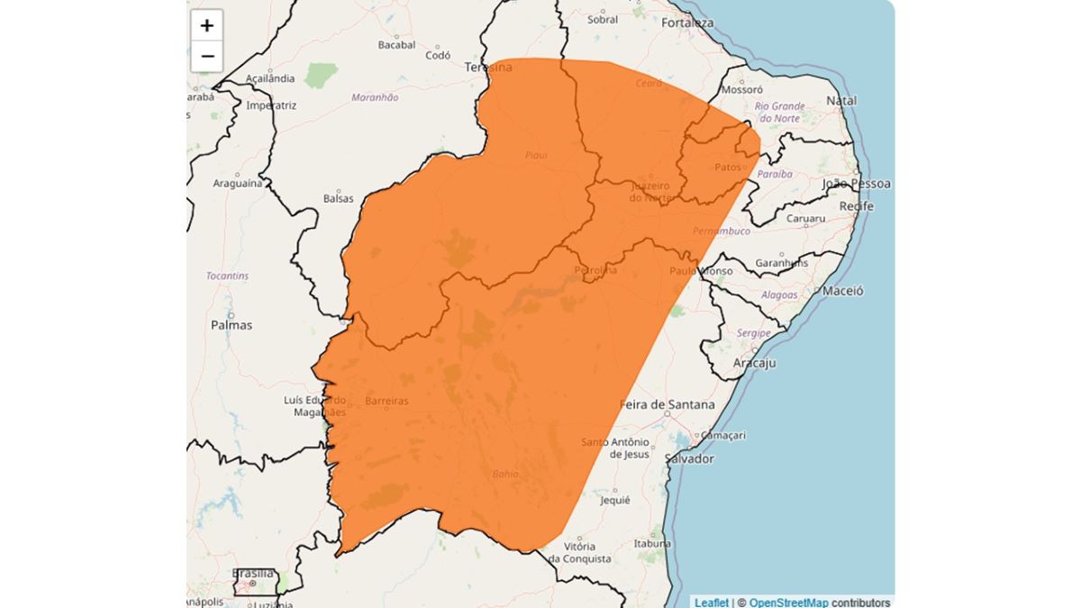 Temperatura de 40°C em Teresina e alerta de perigo para quase todo o Piauí