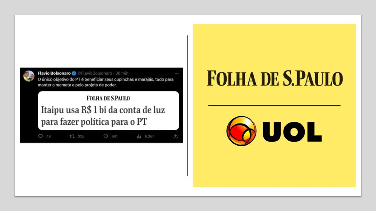 Grupo Folha falseou a verdade mentindo que governo colocou Itaipu a serviço do PT