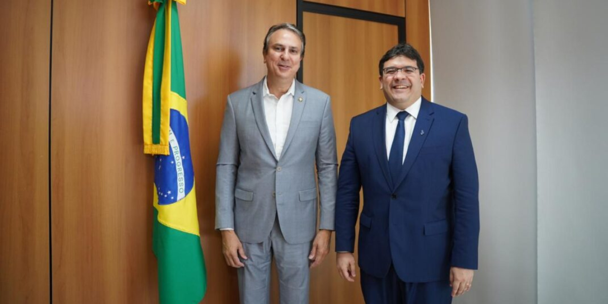 Ministro da Educação, Camilo Santana, e o governador Rafael Fonteles