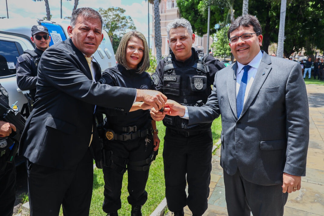 Promoção dos Policiais Penais da Secretaria de Justiça e entrega de viaturas