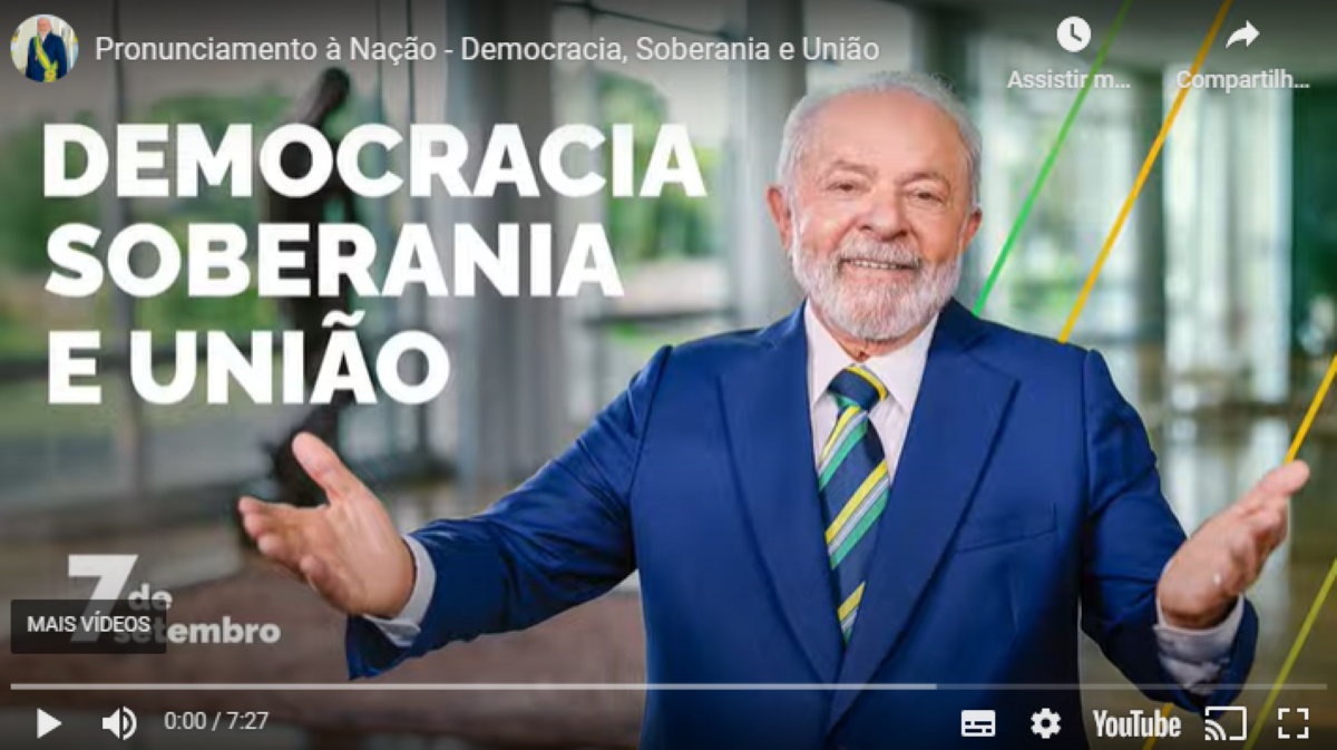 Pronunciamento de Lula