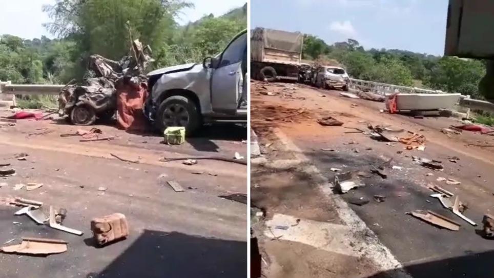 Acidente com 14 veículos deixa mortos e feridos em rodovia de Goiás