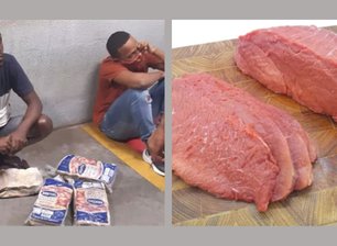 Yan e Bruno Barros foram fotografados com as peças de carne roubadas antes de serem assassinados