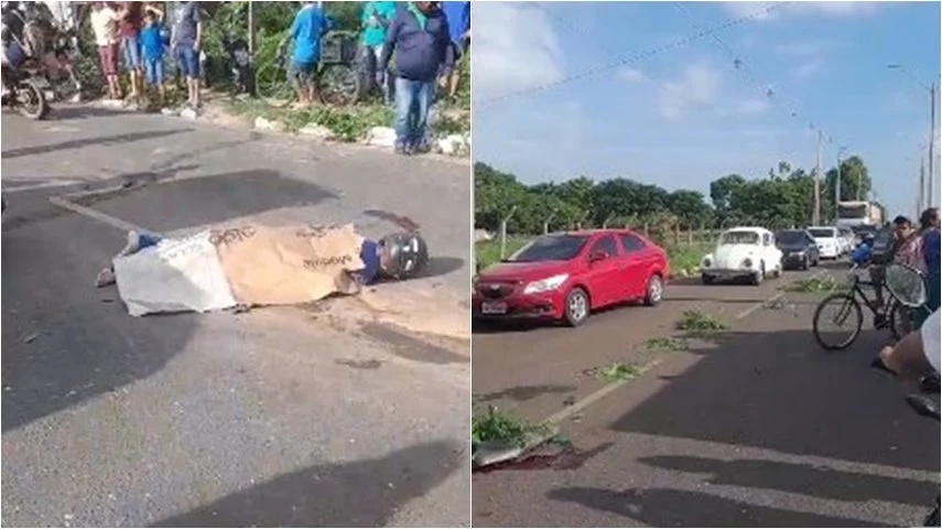 Colisão entre motos e caminhão deixa uma pessoa morta e outra ferida em Teresina