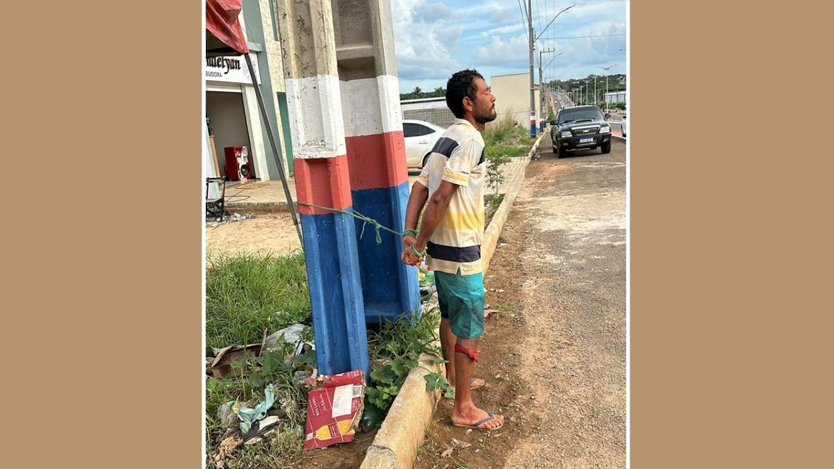Uruçuí: populares amaram homem em poste da cidade