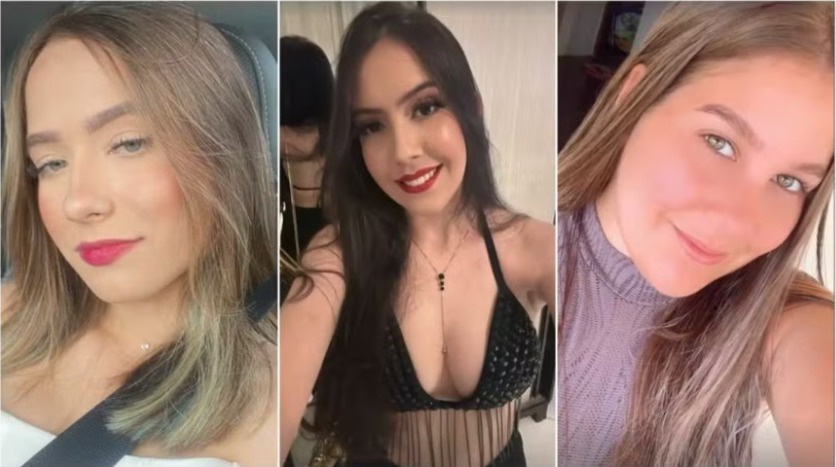 Vitória Cesário, Letícia Hellen e Lowrrana Bessa morreram após o carro em que estavam capotar no interior do Ceará.