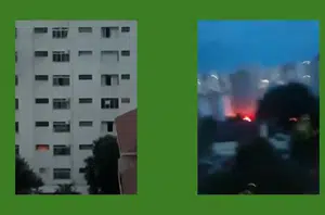 Apartamento incendeia(Reprodução)