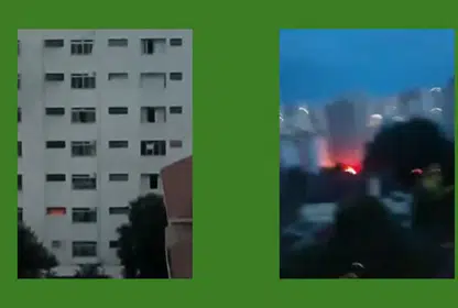 Apartamento incendeia