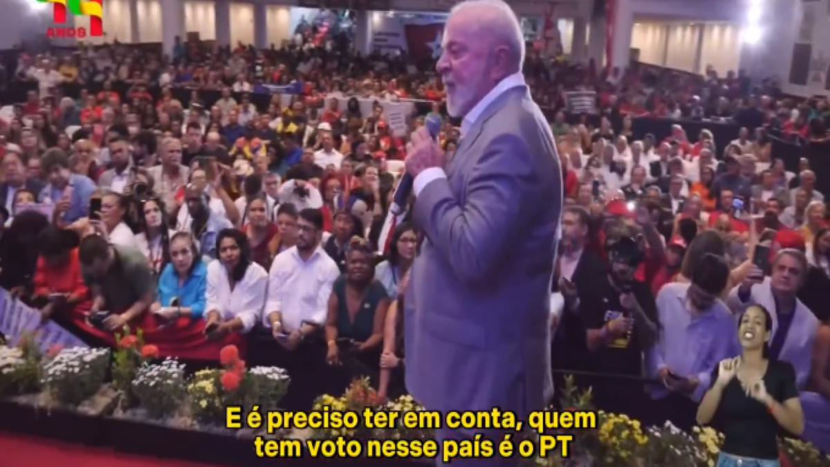Lula em evento do PT