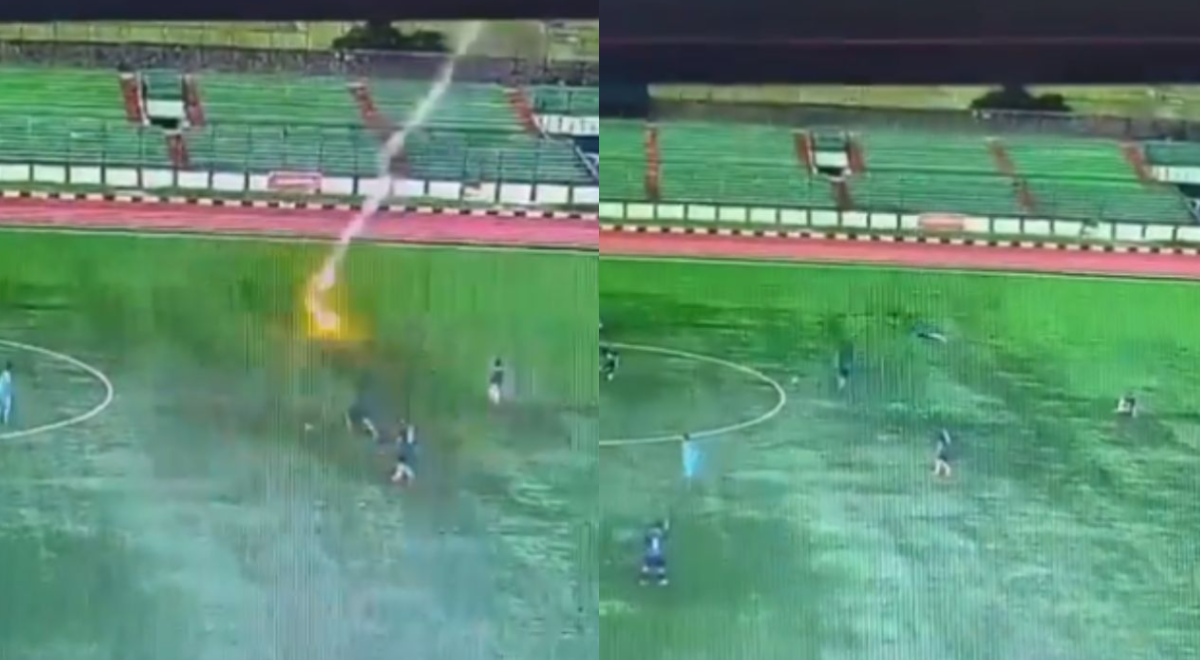 VÍDEO: Jogador é atingido por raio e morre em jogo de futebol na Indonésia