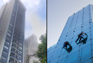À esquerda o prédio onde aconteceu o caso e à direita imagem ilustrativa