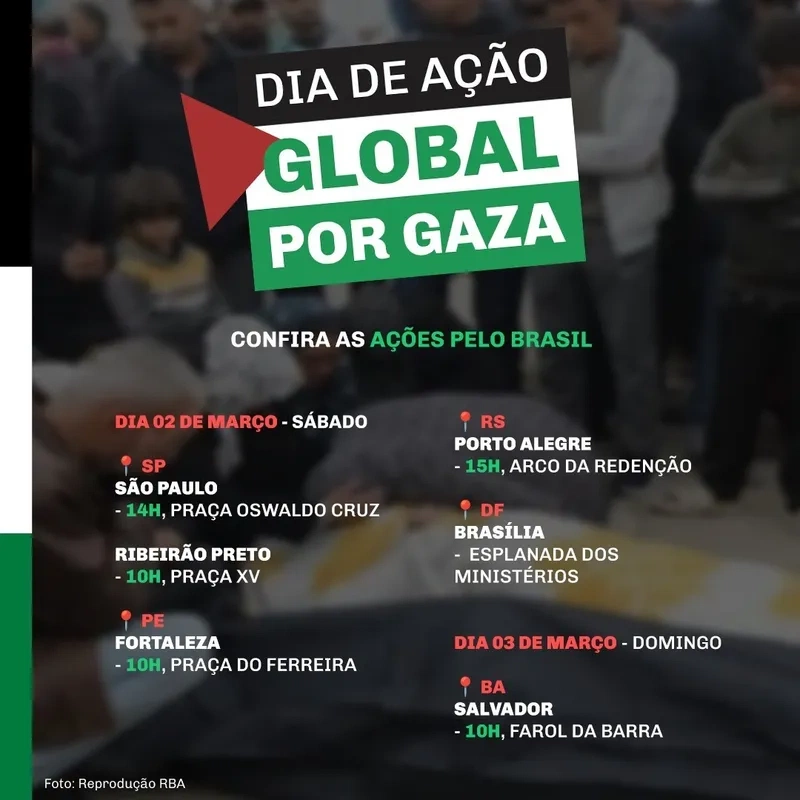 Agenda de protestos neste sábado (2) no Brasil