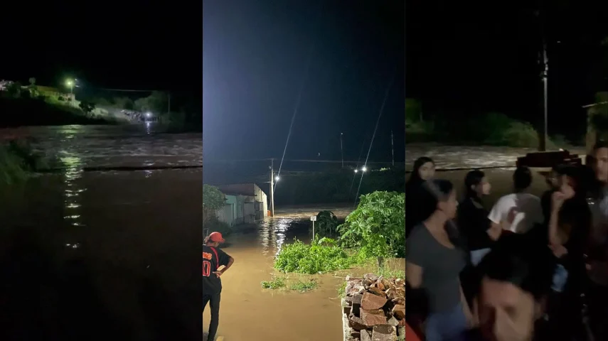 Chuva forte deixa casas alagadas em Caridade do Piauí; cerca de 50 estão desabrigados