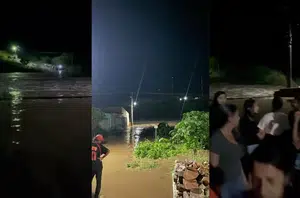 Água da chuva invade casas em Caridade do Piauí(Reprodução)