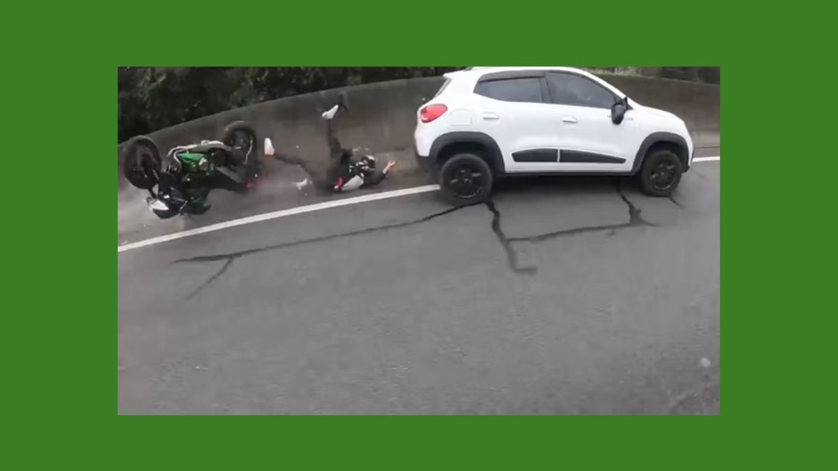 Motorista embriagado atinge motociclista na Rodovia Anhanguera, em SP. VÍDEO