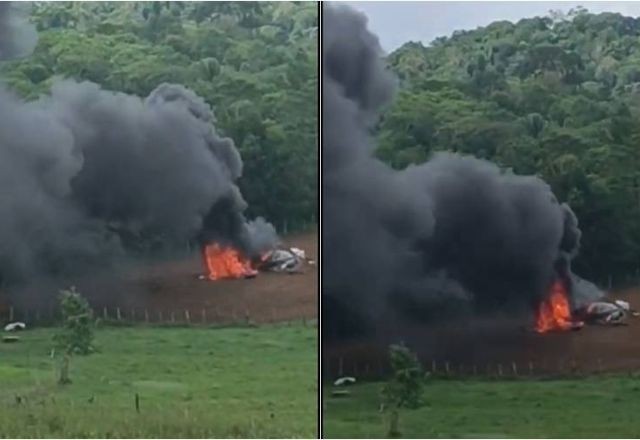 Vídeo: Piloto morre após queda de avião na Bahia