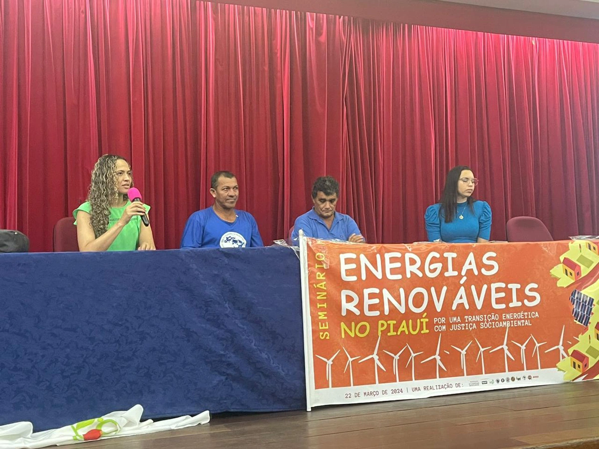 Representantes das comunidades atingidas pelo impacto das energias renováveis no Piauí
