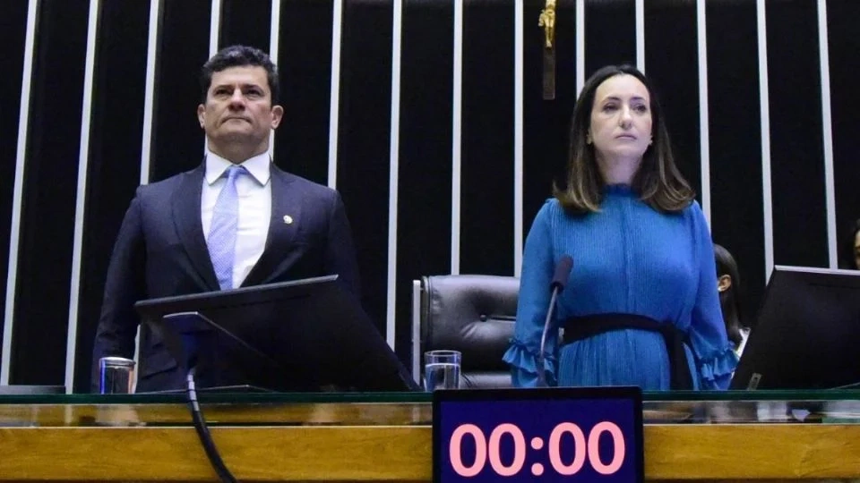 Sergio e Rosangela Moro na Câmara dos Deputados