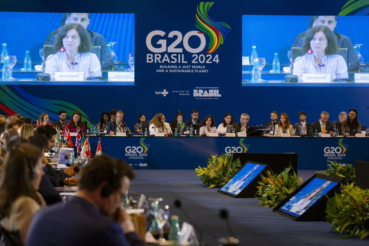 A Ministra da Saúde, Nísia Trindade, participa do GT de Saúde do G20 Brasil