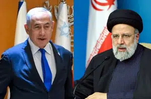 Benjamin Netanyahu, de Israel, e Ebrahim Raisi, do Irã.(Facebook / Agência Irna)