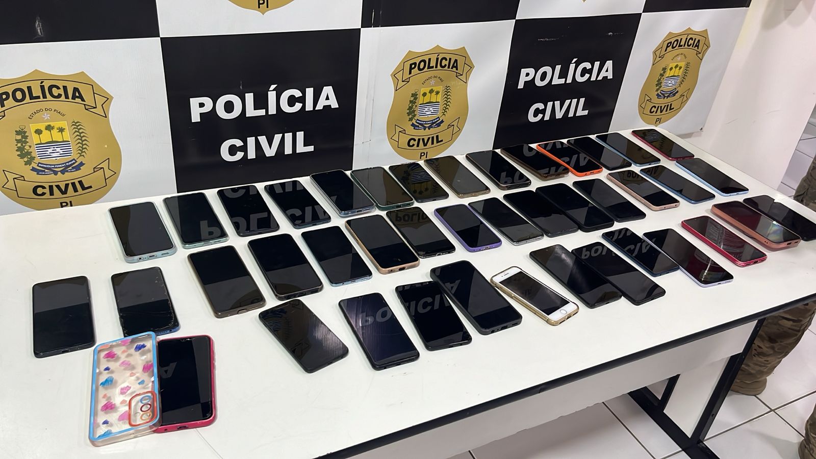 Mulher é presa com 43 celulares roubados em aniversário de José de Freitas