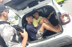 Irmãos presos após tentativa de sequestro e assalto em Teresina(Divulgação/PM-PI)