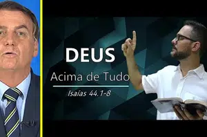 Jair Bolsonaro e Deus acima de tudo(Montagem pensarpiaui)