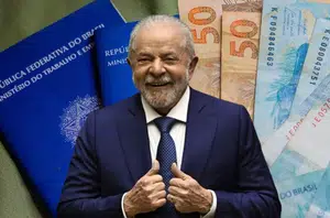 Lula e o salário mínimo(Montagem/TV foco)