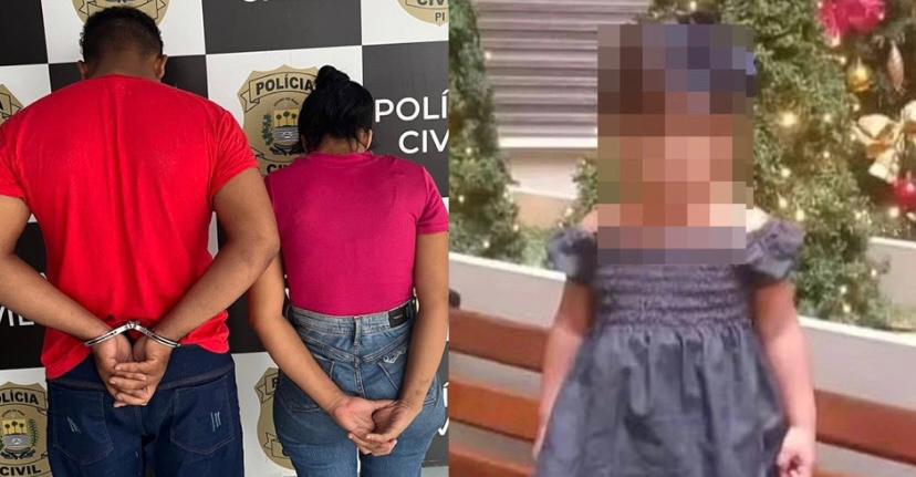 Mãe e padrasto são presos após morte de menina de 3 anos no Piauí