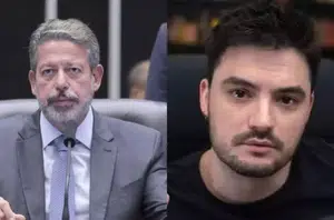 O presidente da Câmara dos Deputados, Arthur Lira (PP-AL), e o youtuber Felipe Neto(Reprodução)