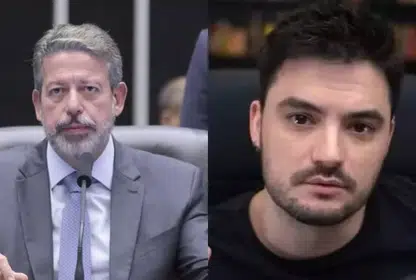O presidente da Câmara dos Deputados, Arthur Lira (PP-AL), e o youtuber Felipe Neto