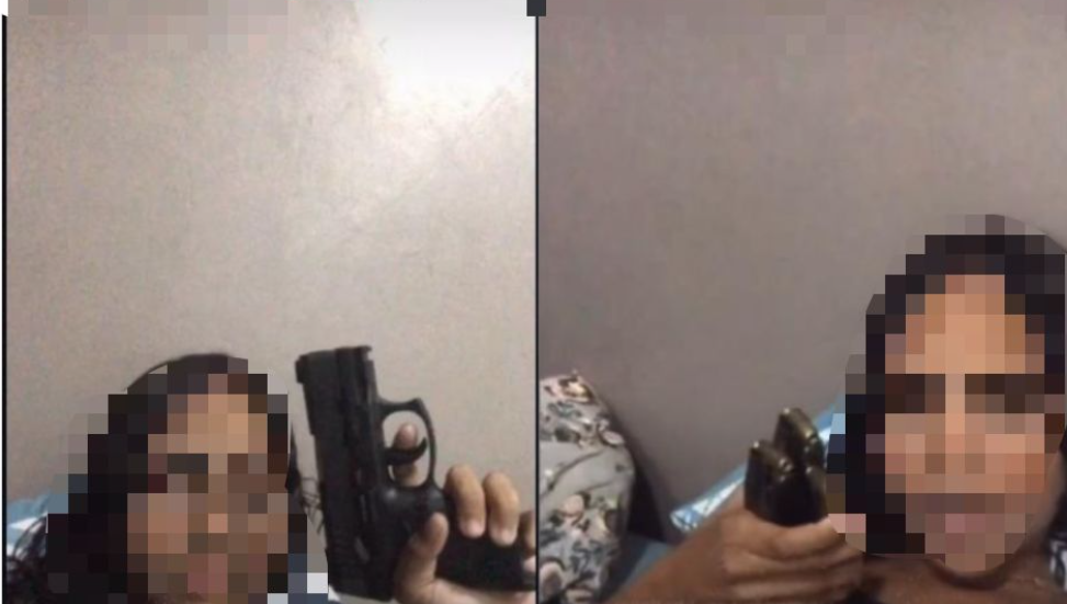 Adolescente mostra arma em live, faz apologia ao crime e acaba detida em Teresina