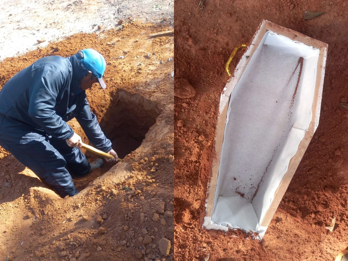 Caixão é enterrado vazio e família descobre que bebê morto estava em necrotério