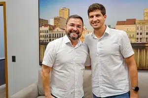 Fábio Novo e o prefeito de Recife, João Campos(Reprodução)