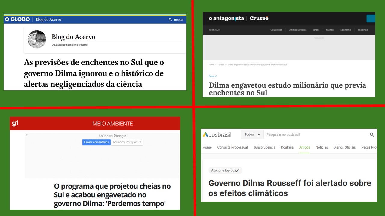 Imprensa comercial mente. Dilma não engavetou estudo sobre o clima