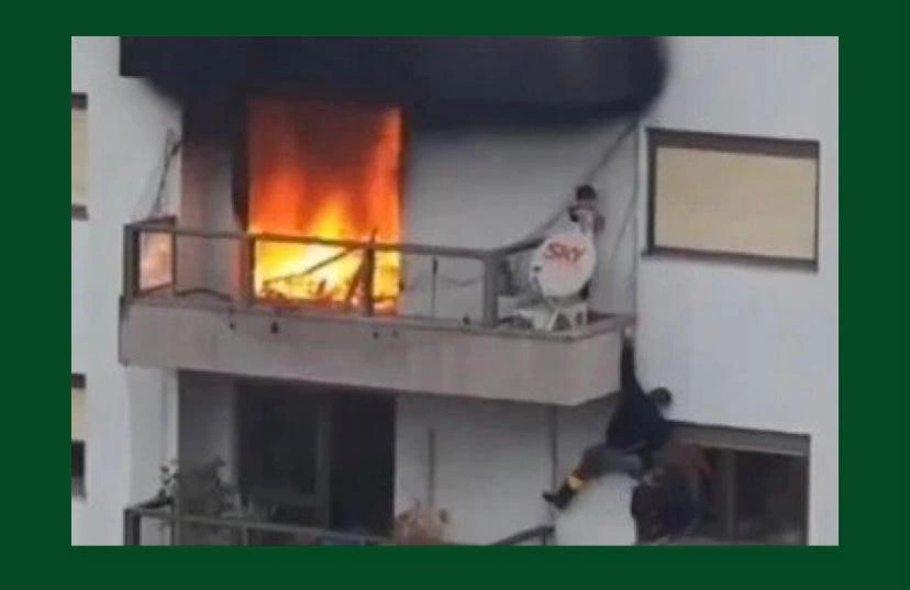 Menino é resgatado de maneira heroica por vizinhos em incêndio no RS
