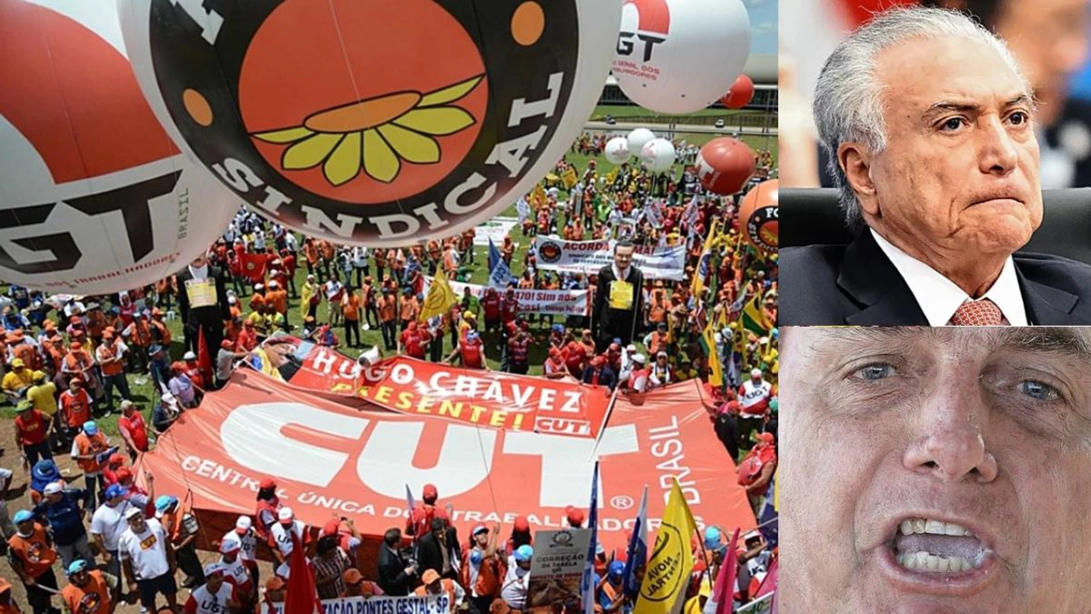 Trabalhadores sindicalizados, Michel Temer e Bolsonaro