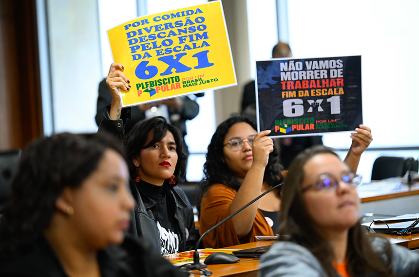 Sessão temática debaterá fim da escala 6x1 na próxima quarta