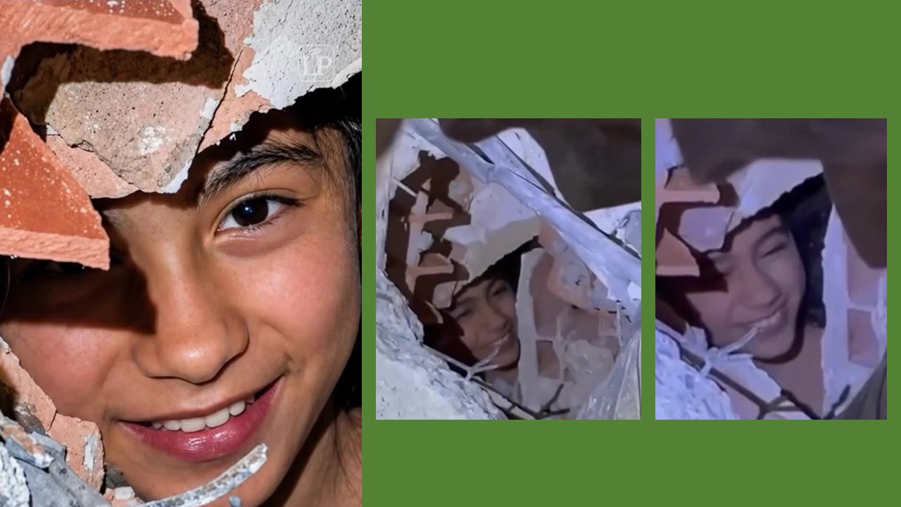 Um lindo sorriso em meio aos escombros do terremoto na Venezuela
