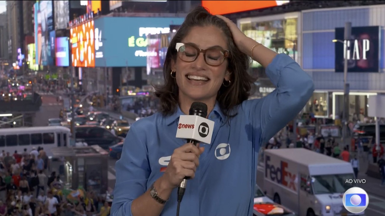 Nathan Farias e Renata Vasconcellos viralizam após encontro inusitado em Nova York durante cobertura da Copa do Mundo