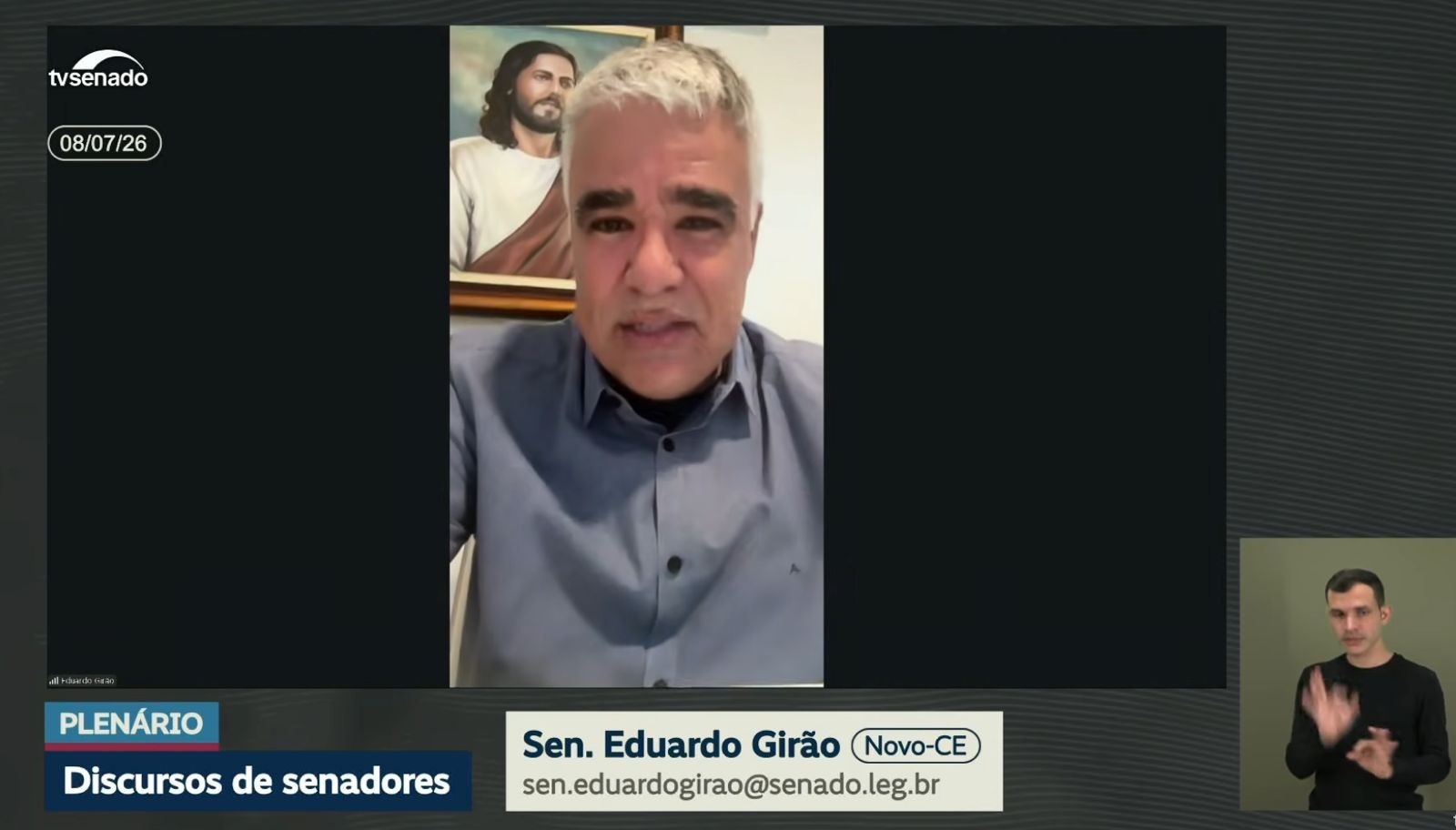 Em balanço do semestre, Girão lamenta 'piores momentos' do Parlamento