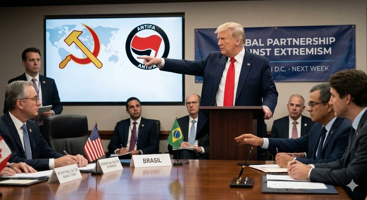 Trump propõe coalizão internacional para criminalizar movimentos de esquerda