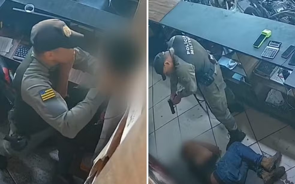 PM é filmado agredindo adolescente em loja em Goiás