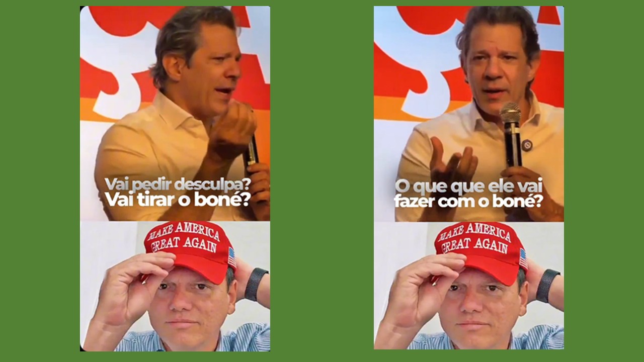 "O que Tarcísio vai fazer com o boné?", pergunta Haddad! Mulher responde e arranca risos