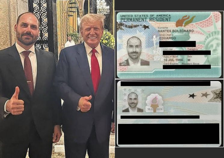 Eduardo Bolsonaro ganha green card do governo Trump