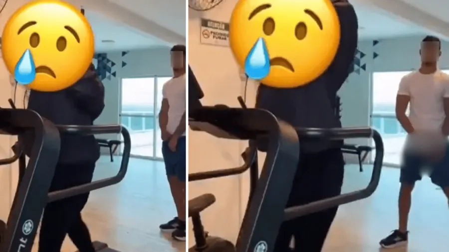 Homem é flagrado se masturbando atrás de mulher em academia na BA
